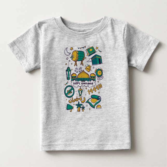 T-shirt Pour Bébé mode jeûne du ramadan sur (Devant)