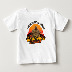 T-shirt Pour Bébé Mode Méditation Résilience Activée Art Bigfoot
