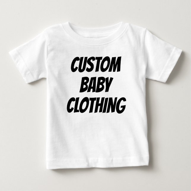 T-shirt Pour Bébé Modèle blanc T-shirt bébé personnalisé (Devant)