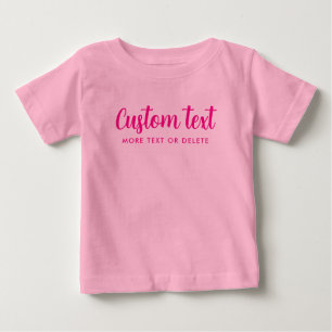 T-shirt Pour Bébé Modèle de photo de texte personnalisé manuscrit ro