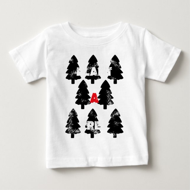 T-shirt Pour Bébé Modèle de plantation d'un arbre (Devant)