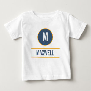 T-shirt Pour Bébé Modèle de texte de nom monographique personnalis