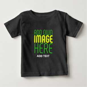 T-SHIRT POUR BÉBÉ MODÈLE DE TEXTE D'IMAGE NOIRE SIMPLE ET MODERNE