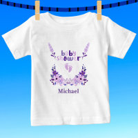 Modèle floral de Baby shower mou personnalisé