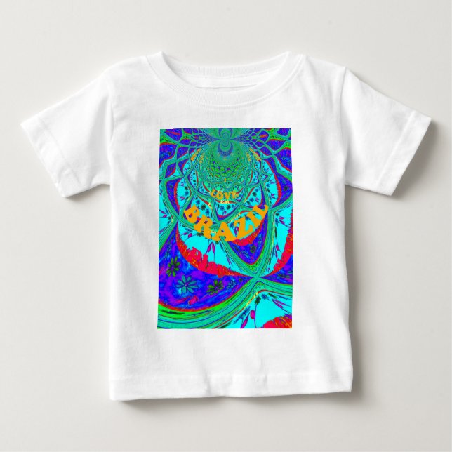 T-shirt Pour Bébé Modèle floral dynamique : Hommage brésilien Manger (Devant)