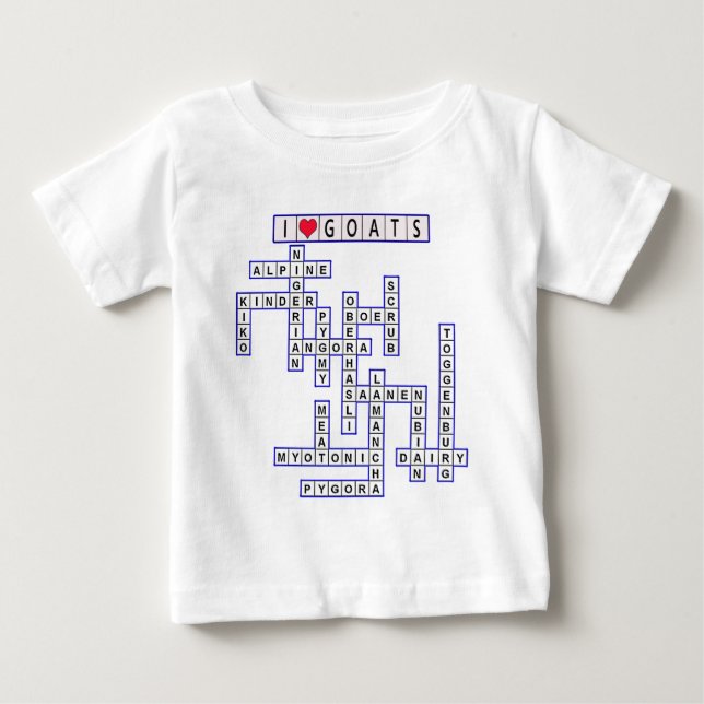 T-SHIRT POUR BÉBÉ MODÈLE PUZZLE GOATS (Devant)