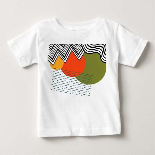 T-shirt Pour Bébé Moderne Abstraite du milieu du siècle (Devant)