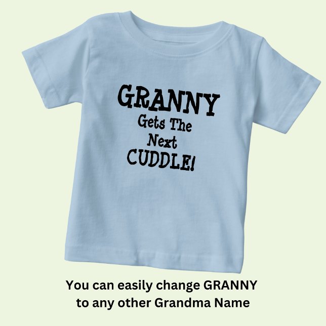 T-shirt Pour Bébé Modifier le nom, n'importe quel texte, Granny obti (Créateur téléchargé)