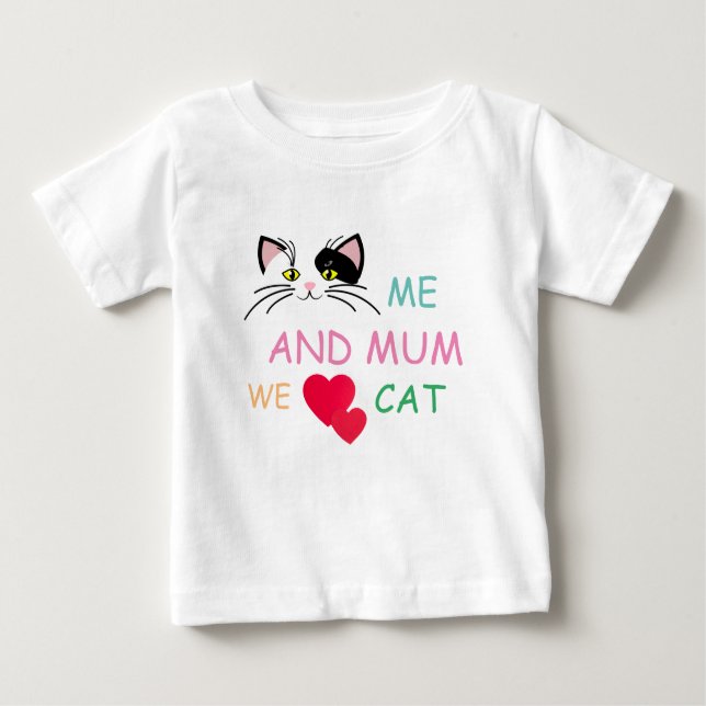 T-SHIRT POUR BÉBÉ MOI ET ADORE CAT (Devant)