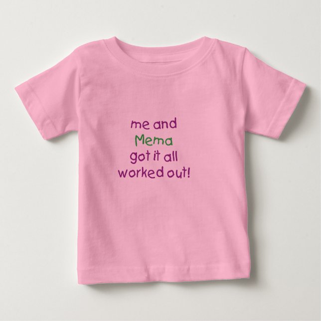 T-shirt Pour Bébé Moi et Mema (Devant)