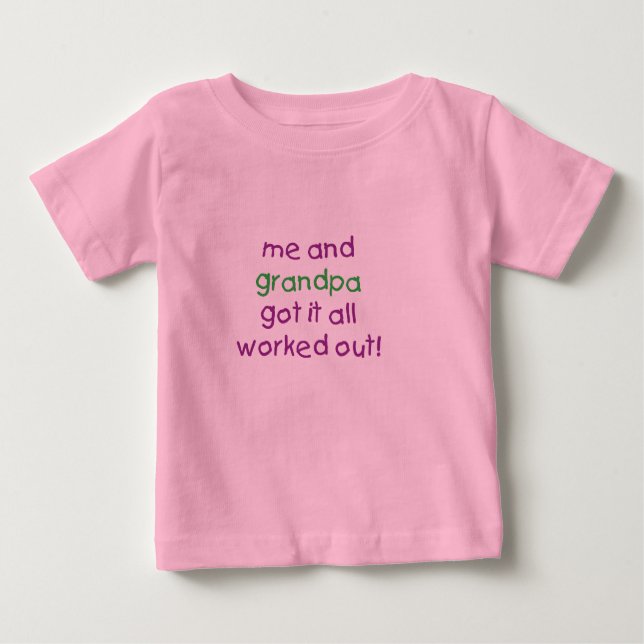 T-shirt Pour Bébé Moi et mon grand-père (Devant)