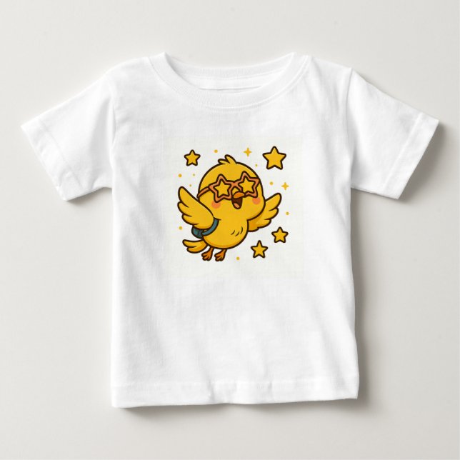 T-shirt Pour Bébé Moineau Mignon (Devant)