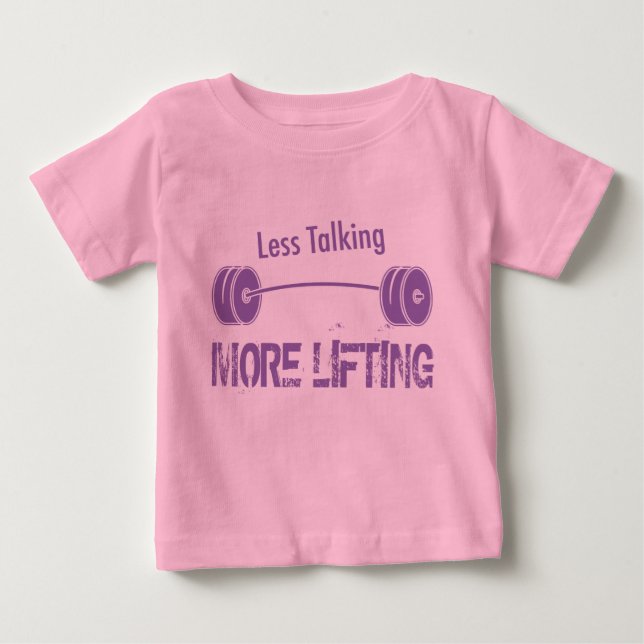 T-shirt Pour Bébé Moins de discussions, plus de soulèvements (Devant)