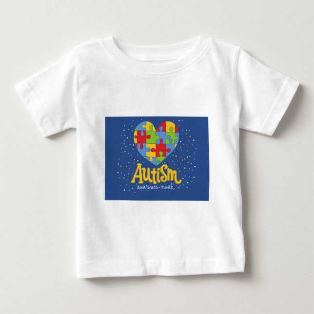 T-shirt Pour Bébé mois de sensibilisation sur l'autisme (Devant)