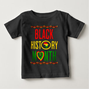 T-shirt Pour Bébé Mois noir, Juneteenth, Mois de l'histoire des Noir
