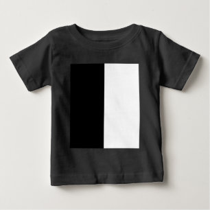 T-shirt Pour Bébé moitié blanc noir moitié noir moitié noir blanc
