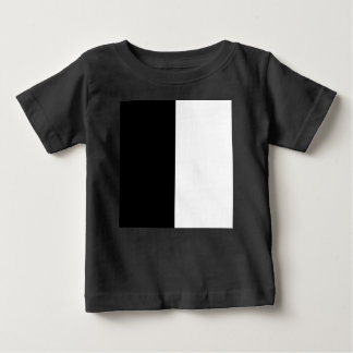 T-shirt Pour Bébé moitié blanc noir moitié noir moitié noir blanc