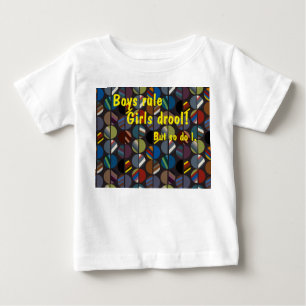 T-shirt Pour Bébé Moitié ovale rayée de la Masculine