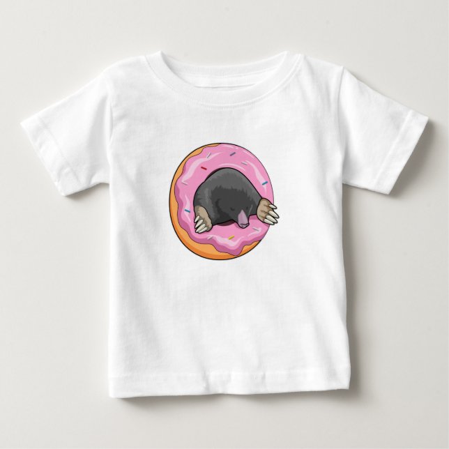 T-shirt Pour Bébé Mole avec Donut (Devant)