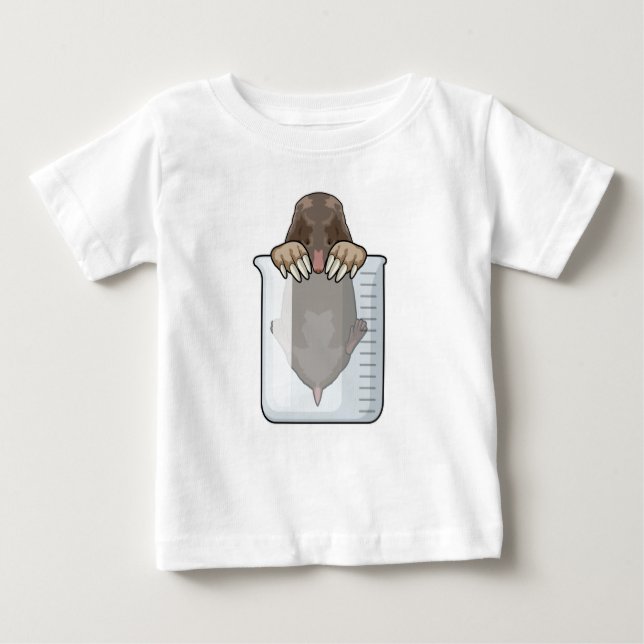 T-shirt Pour Bébé Mole avec tasse de mesure (Devant)