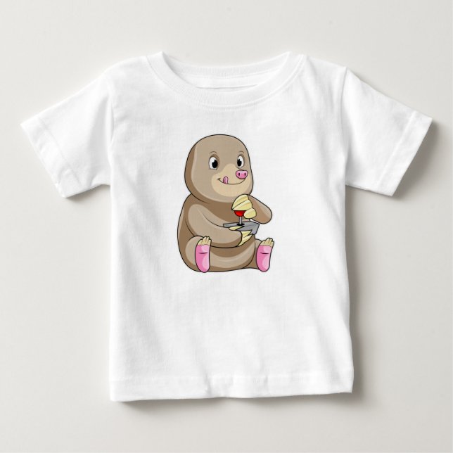 T-shirt Pour Bébé Mole comme joueur avec Joystick (Devant)