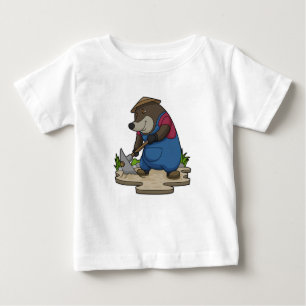 T-shirt Pour Bébé Mole en tant qu'agriculteur