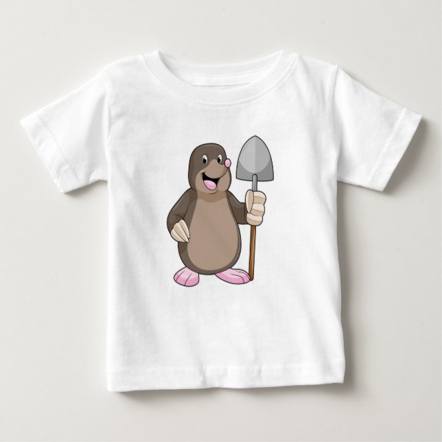 T-shirt Pour Bébé Mole with Shovel (Devant)