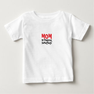 T-shirt Pour Bébé Mom My Forever Superhero red black