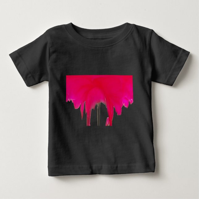 T-shirt Pour Bébé Moment capturé : Une Élégance Pétale Rose Rouge (Devant)