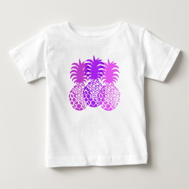 T-shirt Pour Bébé Momona Pineapple Hawaiian Tropical (Devant)