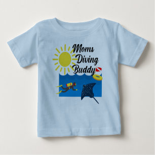 T-shirt Pour Bébé Moms Diving Buddy Design - Baby Fine Jersey T-Shir