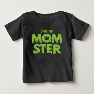 T-shirt Pour Bébé Momster Botieux Maman Funny Puns Halloween