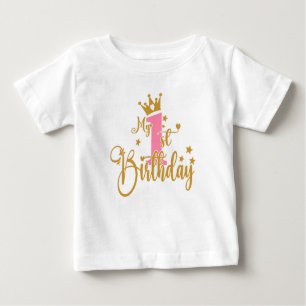 T-shirt Pour Bébé Mon 1er garçon d'anniversaire