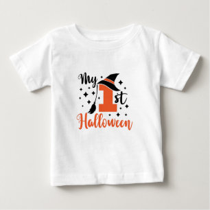 T-shirt Pour Bébé Mon 1er Halloween mignonne bébé Éffrayant