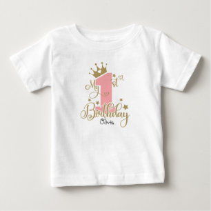 T-shirt Pour Bébé Mon 1er maillot de corps bébé fille anniversaire