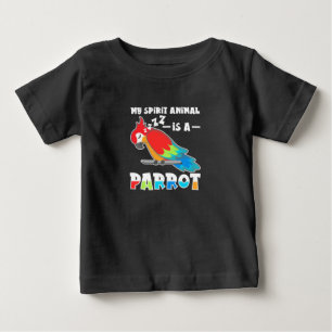 T-shirt Pour Bébé Mon Animal Spirit Est Un Perroquet