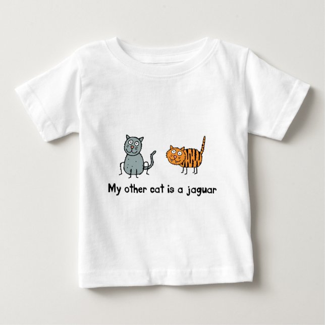 T-shirt Pour Bébé Mon autre chat est Jaguar (Devant)