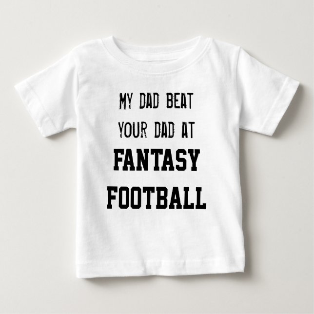 T-shirt Pour Bébé Mon battement de papa votre papa au FOOTBALL (Devant)