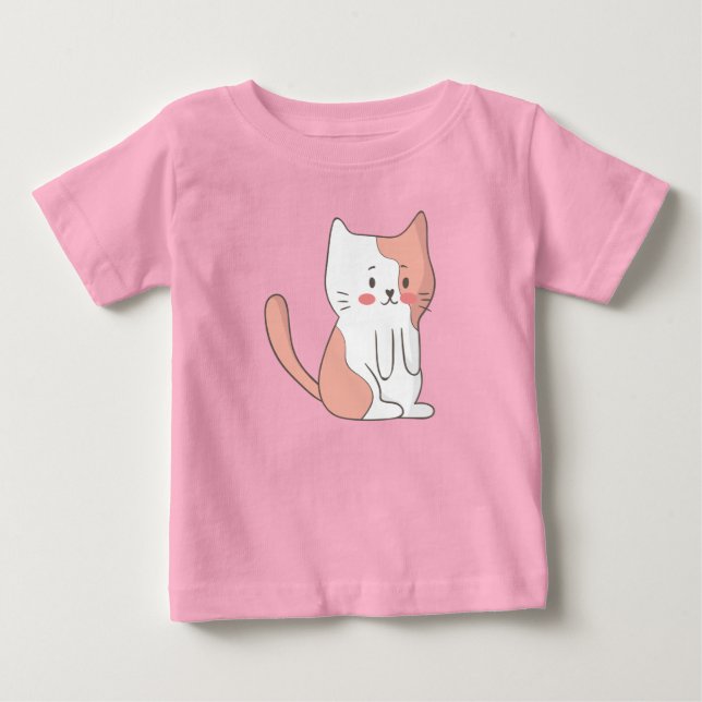 T-shirt Pour Bébé Mon bébé chat Kitty (Devant)