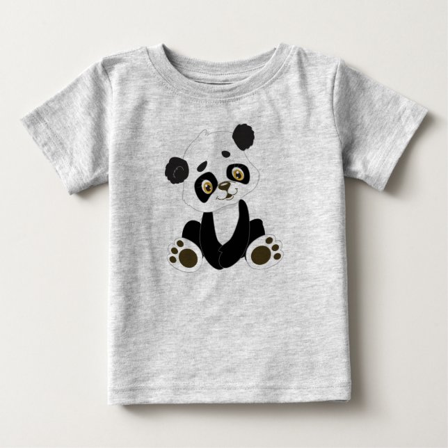 T-shirt Pour Bébé Mon bébé Panda (Devant)