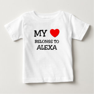 T-shirt Pour Bébé Mon coeur appartient à ALEXA