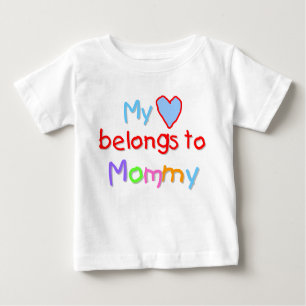 T-shirt Pour Bébé Mon coeur appartient à la maman