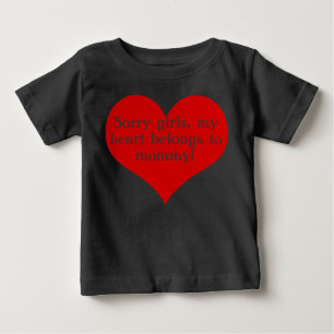 T-shirt Pour Bébé Mon coeur appartient à maman
