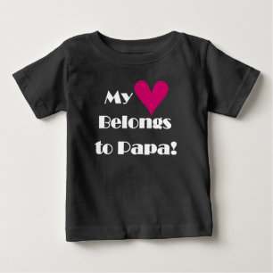 T-shirt Pour Bébé Mon coeur appartient à Papa