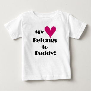 T-shirt Pour Bébé Mon coeur appartient à papa