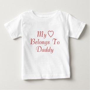 T-shirt Pour Bébé Mon Coeur Appartient À Papa