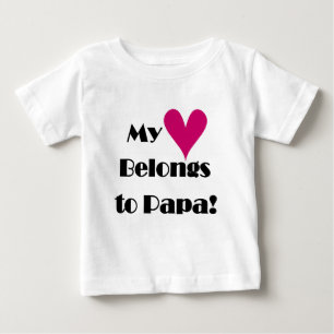 T-shirt Pour Bébé Mon cœur appartient à Papa