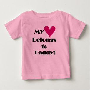T-shirt Pour Bébé Mon coeur appartient à papa