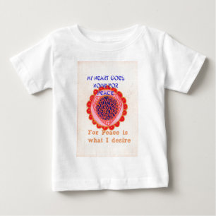 T-shirt Pour Bébé "Mon coeur rentre à la maison pour la paix" Imprim