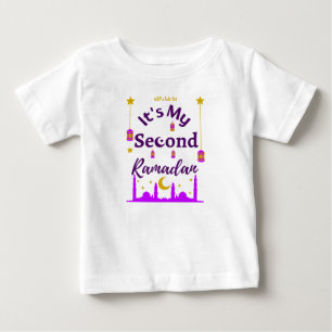 T-shirt Pour Bébé Mon deuxième Ramadan